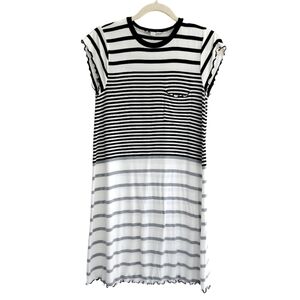 American Eagle Outfitters Black and White Striped Mini Dress